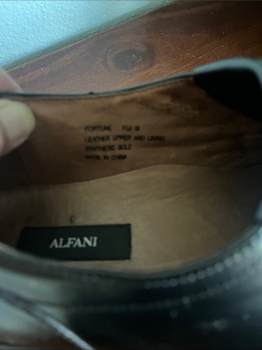 Alfani Black Leather Slip-On Dress Loafers - Picture 6 of 6